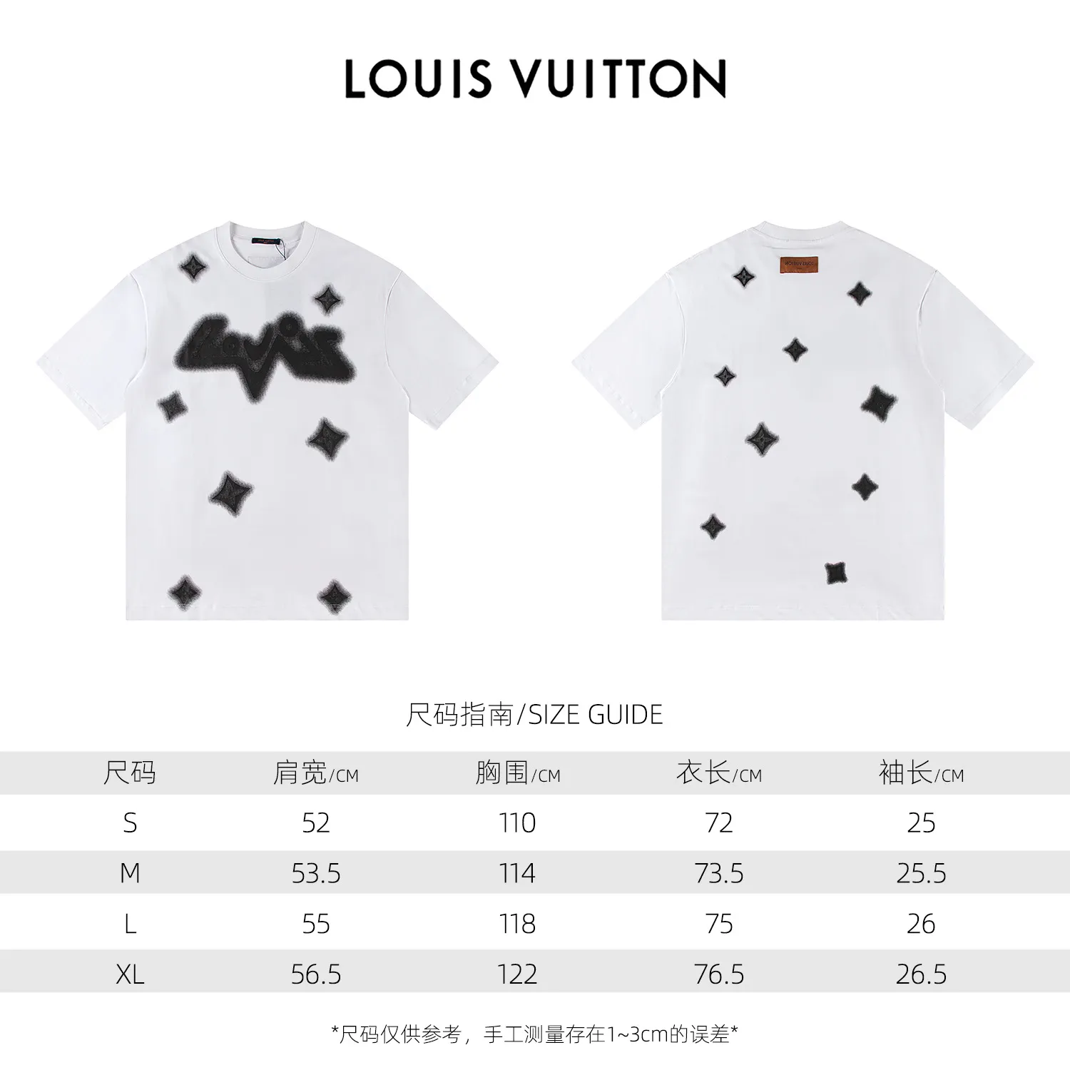 🅿️146 Style: 2026 new LOUIS VUITTON short-sleeved T-shirt Material: High version 300g double yarn combed cotton Size: S～XL Color: White Style number: H1050
